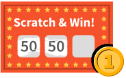 Nei concorsi scratch and win si gratta virtualmente il biglietto per scoprire se si ha vinto